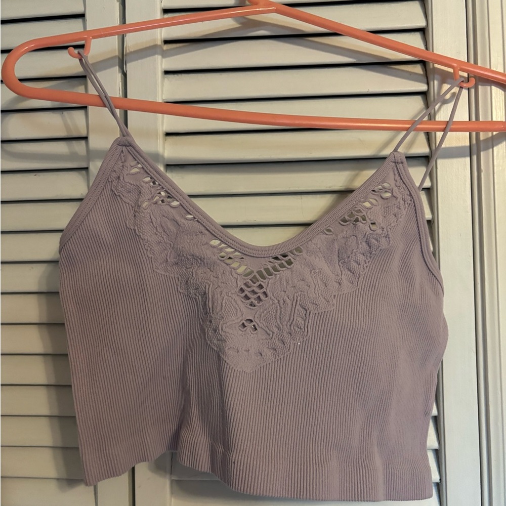 Aeropostale Purple Crop Embellished Camisole